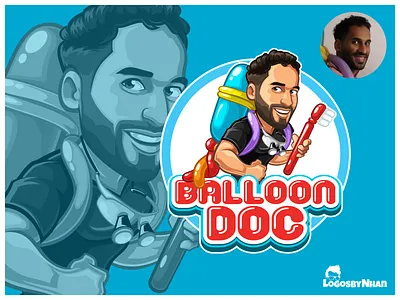BalloonDoc balloon cartoon cartoon character cartoon logo cartoon mascot character design dentistry dentists design doctor illustration kids logo logo design mascot mascot design mascot logo pediatric