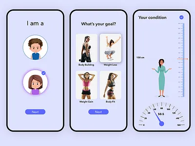 Workout Mobile Application app design graphic design illustration ui