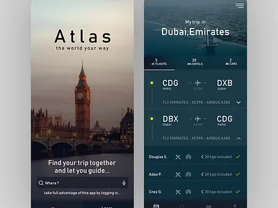 Trip Guide Mobile Application app design graphic design ui ux