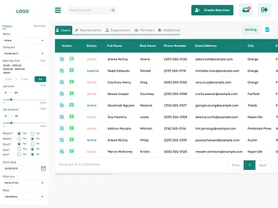 User Management Webpage design graphic design ui ux web