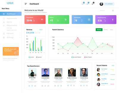 Hospital Management Website design graphic design ui ux web