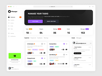 iManager : Task manager app branding concept design email email manager graphic design logo manager popular project project manager task task manager tasks tasks manager ui uiux ux