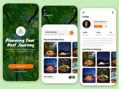 Camping App - UI Design appdesign digitaldesign dribbblers mobile mobileappdesign ui uidesign uiux uiuxdesign uiuxdesigner uiuxmaster userinterfacedesign ux