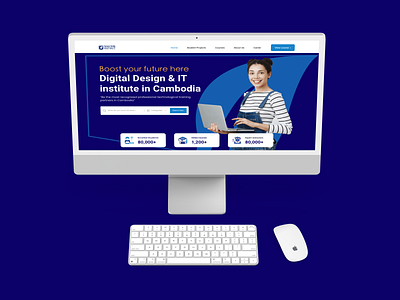 Landing Page Instinct Institute animation ui