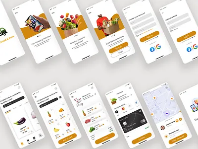 Grocery Market - Mobile app app design ui ux
