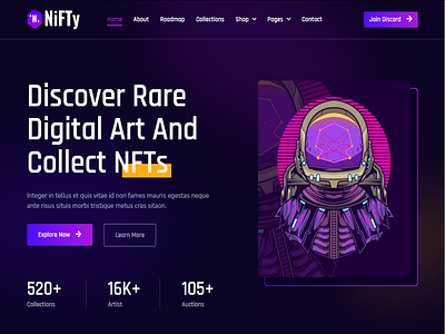 NFT Marketplace Website bitcoin blockchain crypto digital art esports futuristic game website gaming gaming platform nft nft 3d nft marketplace nft music nft web nftwebsite ui web design website