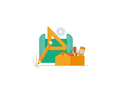 🧰 Tools Box box create design flat graphic illustration tools vector