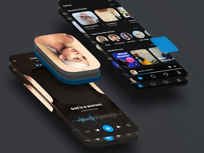 Music palyer application app application category interaction minimalist music player ui ux design ui design