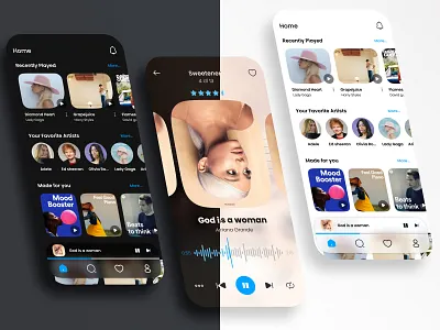 Music player app app application design interaction minimalist music music player ui ux design ui design
