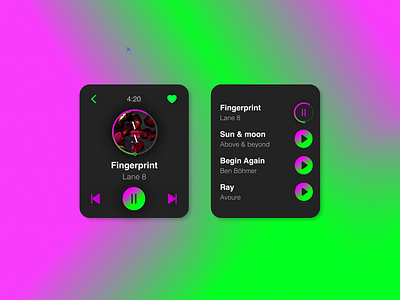 Daily UI 009 - Music Player design ui