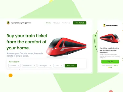 Nigerian Railway Corporation (NRC) app design typography ui ux