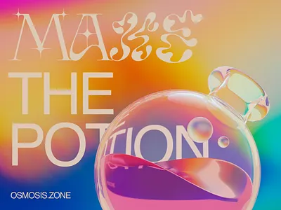 Make the Potion / 3d artwork 3d colors crypto gradient illustration