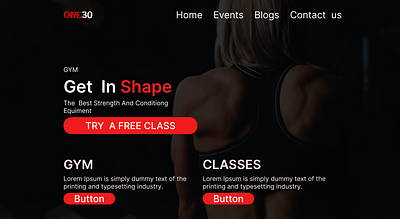 Fitness Landing Page....#Fitness 3d animation design fitness graphic design logo ui ux website