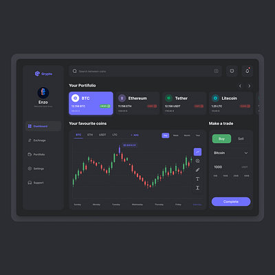 Qrypto dashboard - crypto currency dashboard crypto currency dashboard crypto currency dashboard ui dark mode dashboard dark mode design dark ui dark ui dashboard dark ui design dashboard dark ui dashboard design dashboard ui design design flat design flat ui flat ui design purple design ui ui design