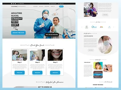 Orthodontics Website Design booking design landing medical orthodontics page ui ux web