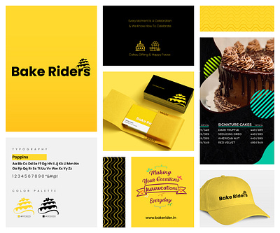 Branding For Bake Riders brand identity branding graphic design illustration logo print