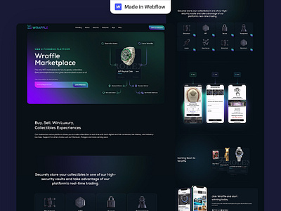 Webflow Design for Wraffle banner banner design branding design illustration logo ui ui design web design webflow website