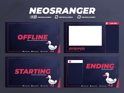 Duck Overlays branding design graphic design overlay stream stream overlay twitch twitch overlay