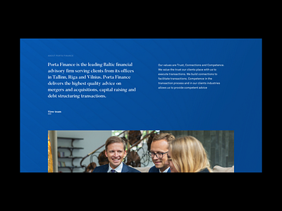 Porta Finance // About attorney blue brandidentity branding clean design digitaldesign dribbblers figma flat indigo legaladvice minimal ui uxui webdesign webdesigner webflow