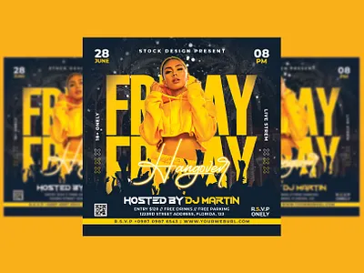 Night Club Flyer Template branding club flyer design event flyer flyer graphic design night club flyer template photoshop print print design