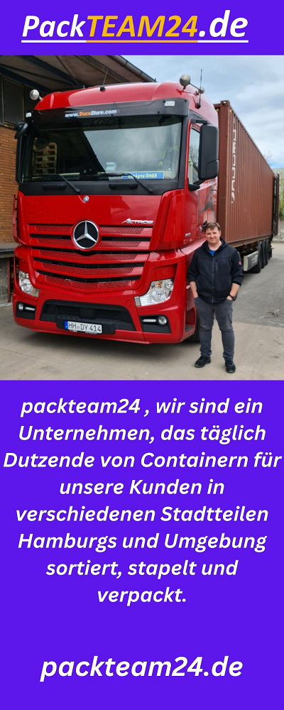 Zuverlässiger Containertransport in Hamburg | Packteam24.de