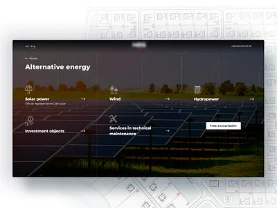 Eco-energy Company · Menu app branding design flat graphic design illustration minimal ui ux web website