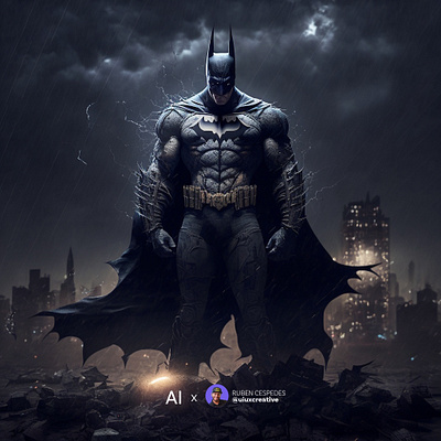 DC Batman (Re-created) by AI batman bruce wayne character concept comics concept art dc dc character dc comics digital art digital concept the batman