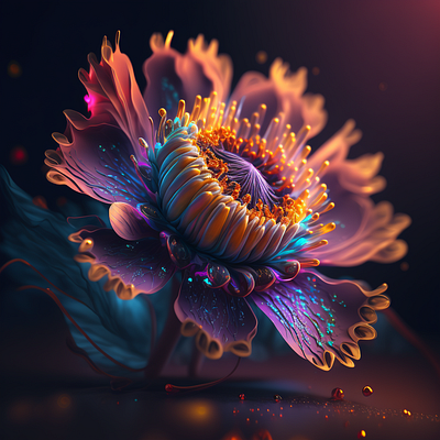 Colorful Flower created by AI 3d ai art art concept colorful design concept digital art flower flowers