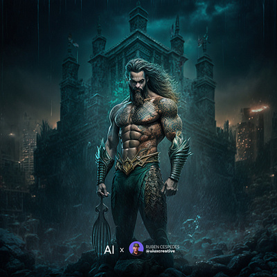 DC Aquaman (Re-created) by AI ai aquaman character concept comics dc dc character dc comics design rendering digital art digital rendering