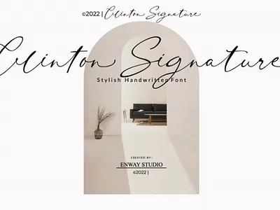 Clinton Signature beautiful font brand design calligraphy calligraphy font design handwritten font logo signature fonts type design typeface typography