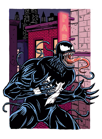 Venom 2d art 2d drawing 2d illustration art comic book comics design digital art illustration marvel