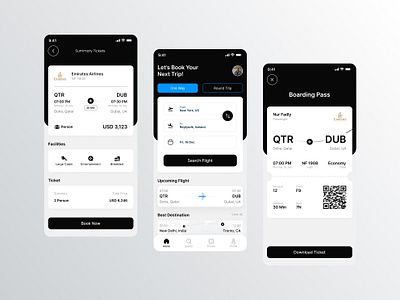 Flight Booking Apps Design ✈️ app booking design fintech flight mobile mobile app ui ui design uiux