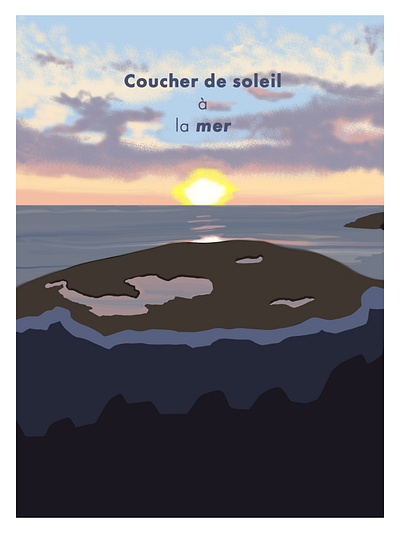 la mer beach design graphic design illustration mer sea tablette graphique