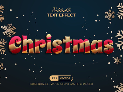 Christmas text effect style