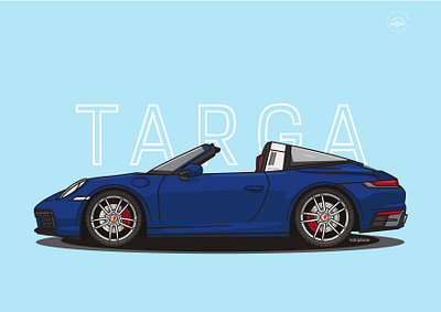 Porsche 911 Targa 911 design graphic design illustration porsche targa