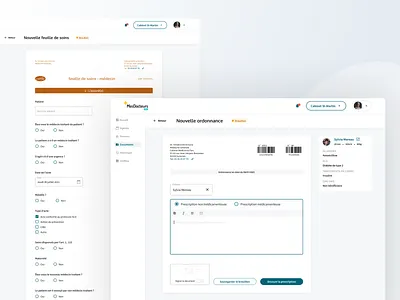 Telehealth platform - Medical file editor app b2b creation design doctor document form forms health healthcare interface logic product regulation ui user ux web