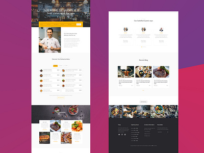 WordPress Restaurant Website website design