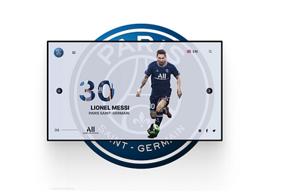 PARIS SAINT GERMAIN LANDING PAGE colours design figma graphic design illustration landingpage mobile photoshop product ui ux web