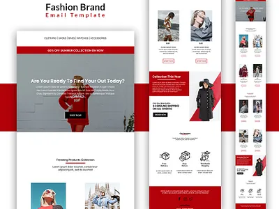Fashion Email Template Design branding email email design email template figma marketing ui uiux