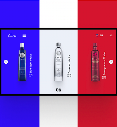 CIROC VODKA LANDING PAGE branding colours design figma graphic design illustration landingpage photoshop product ui ux web