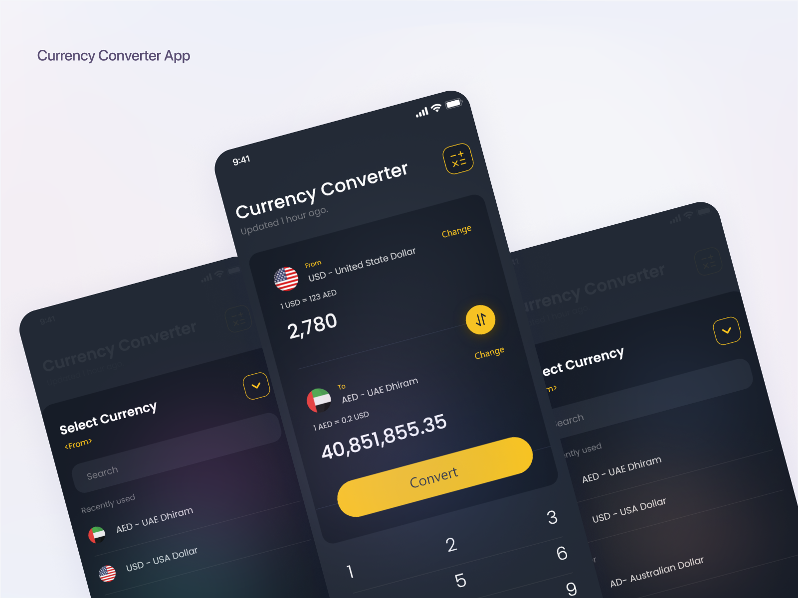 Currency Converter App - UI Design - Micro Apps by Bilal Ahmed on Dribbble