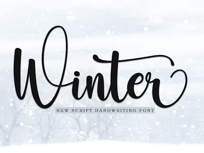 Winter Font font winter font