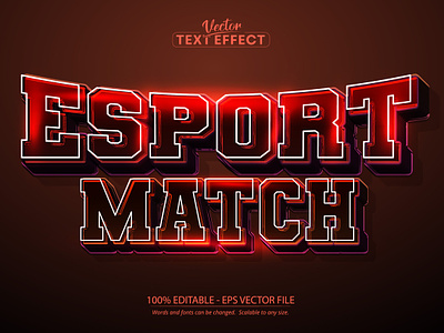Esport Match text effect, editable