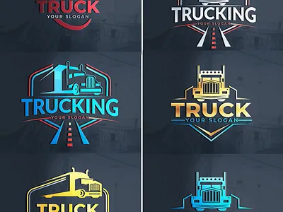 Logistic Trucking And Cargo Logo Design For Transportation cargo delivery logistic logo lorry moving shipmint transport truck trucking