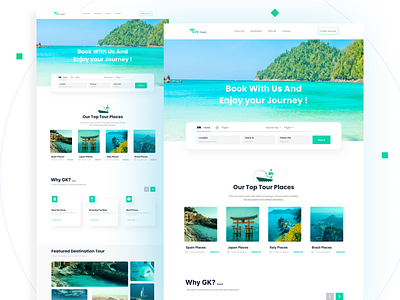 Travel, Landing Page ui Design landing page design ui web design
