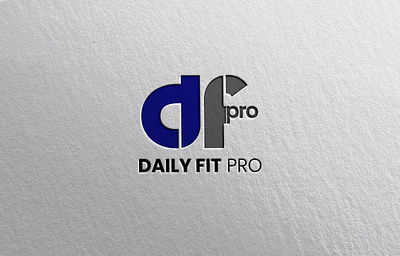 DF Daily Fit Pro Logo Design branding business logo design flat illustration illustrator logo ui ux vector