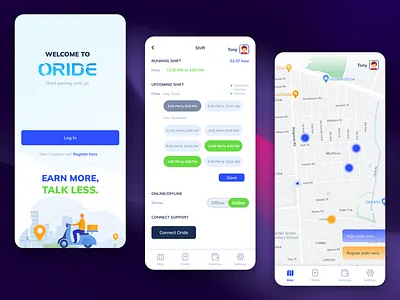 ORIDE Food Delivery App android app delivery food ios oride restaurant ride sharing ui ux