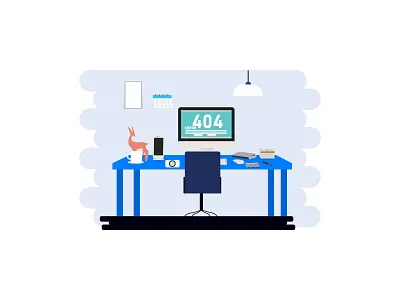 Modern office interior with Table computer graphic design illustration interior interior design office office design office interior vector