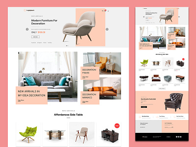 Furniture Website UI Design appdesign branding figma graphicdesign landingpage mobiledesign productdesign prototype templatedesign ui uidesign userexperiencedesign userinterfacedesign ux uxdesign uxresearch visualdesign webdesign webdevelopment wireframes