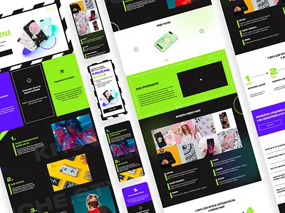 Kruche.Style design digital landing page ui vector web